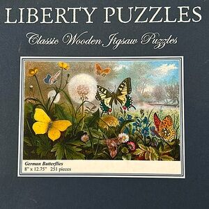 LIBERTY PUZZLES Classic Wooden Jigsaw GERMAN BUTTERFLIES 251 Pieces used once
